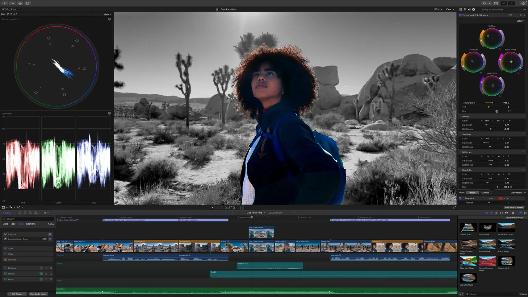 Final Cut Pro user interface
